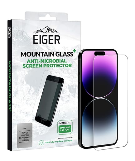 Eiger Mountain Glass+ 2.5D Screen Protector for Apple iPhone 13 Pro Max / 14 Plus in Clear / Transparent