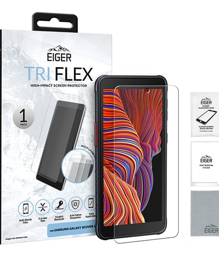 Eiger Mountain High Impact Triflex Screen Protector (1Pack) for Samsung Galaxy Xcover 5