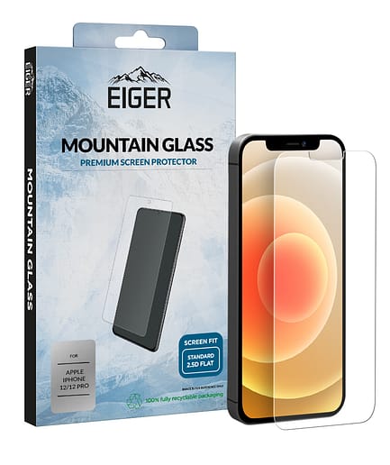 Eiger Mountain Glass Screen Protector 2.5D for Apple iPhone 12 / 12 Pro in Clear
