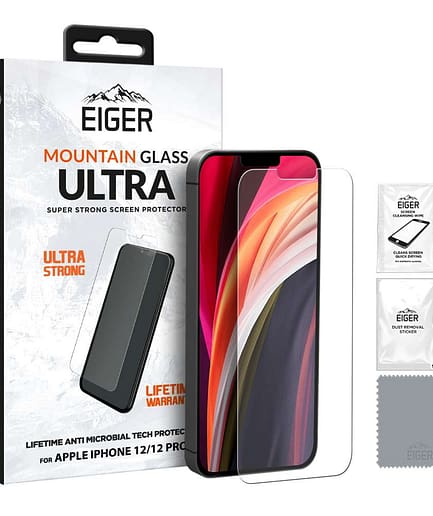 Eiger Glass Mountain Ultra Super Strong Screen Protector 2.5D for Apple iPhone 12 & 12 Pro