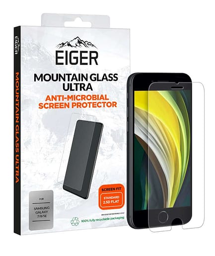 Eiger Mountain Glass Ultra Super Strong Screen Protector 2.5D for Apple iPhone 7 / 8 / SE in Clear / Transparent