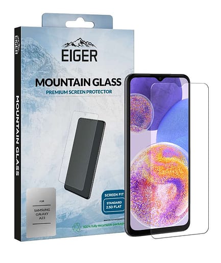 Eiger Mountain Glass 2.5D Screen Protector for Samsung Galaxy A23 in Clear