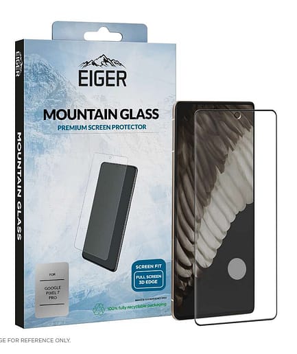 Eiger Mountain Glass 3D Screen Protector for Google Pixel 7 Pro in Clear / Black