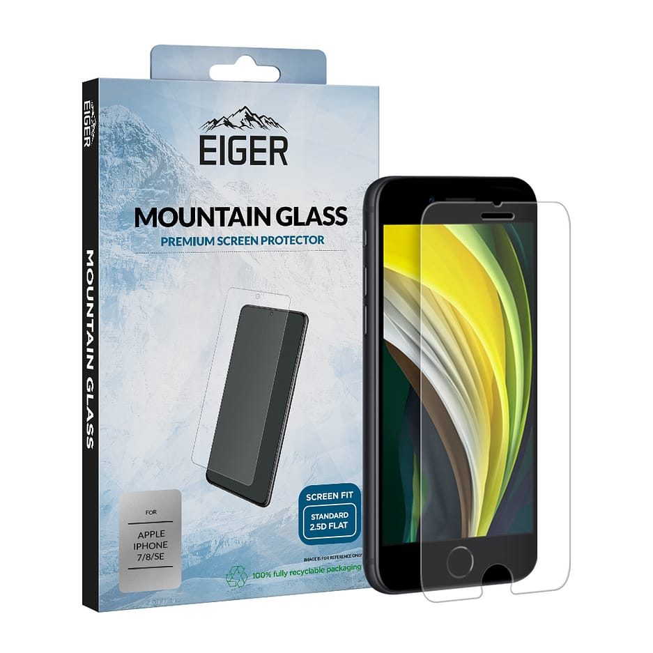 Eiger Mountain Glass Screen Protector 2.5D for Apple iPhone 7 / 8 / SE in Clear