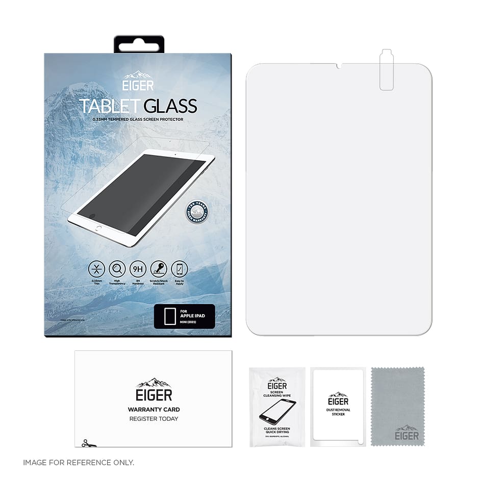 Eiger Mountain Glass Tablet Screen Protector for Apple iPad Mini 6 (2021) in Clear / Transparent