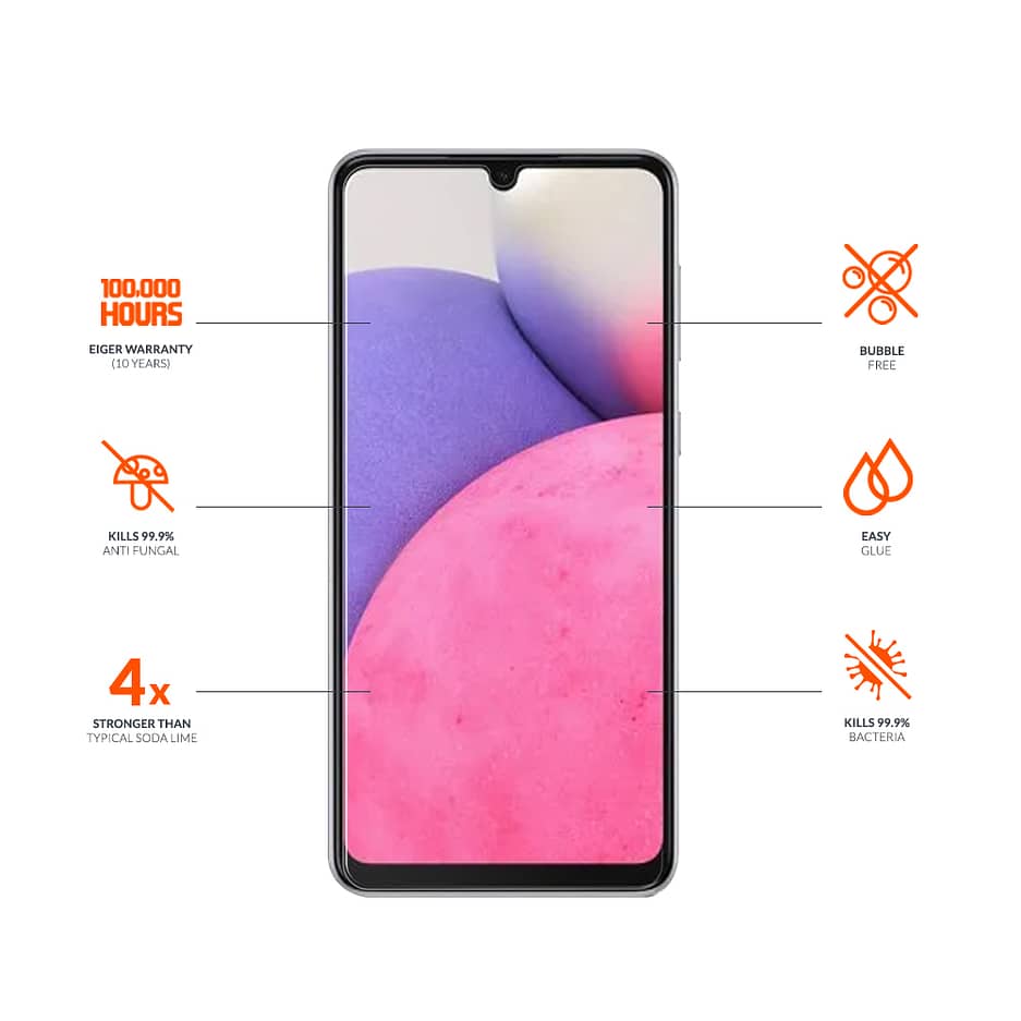 Eiger Mountain Glass ULTRA Screen Protector 2.5D for Samsung Galaxy A33 5G in Clear / Transparent