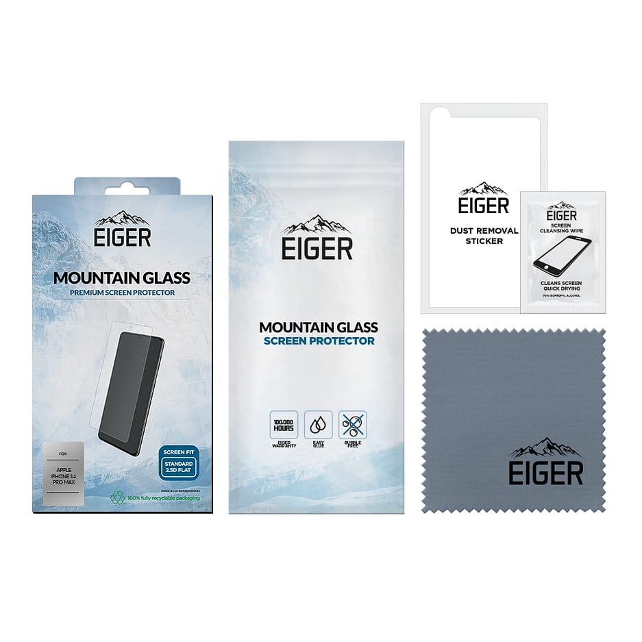 Eiger Mountain Glass 2.5D Screen Protector for Apple iPhone 14 Pro Max in Clear