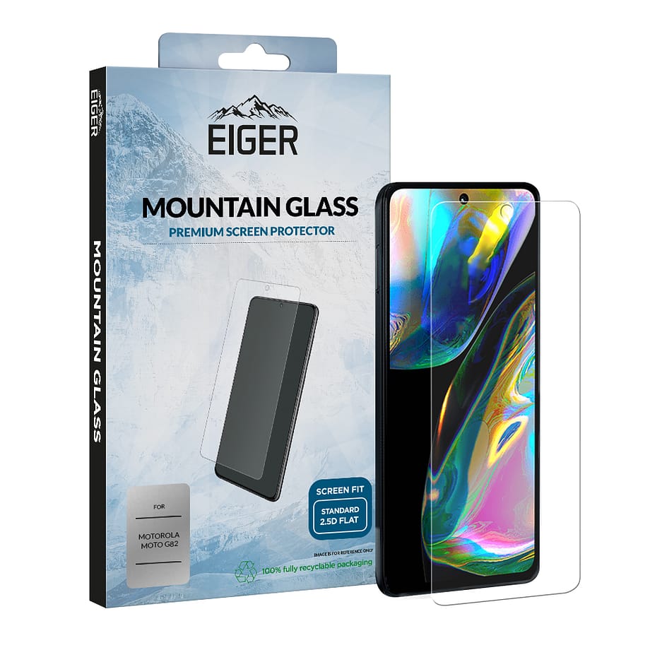 Eiger Mountain Glass Screen protector 2.5D for Motorola Moto G82 in Clear