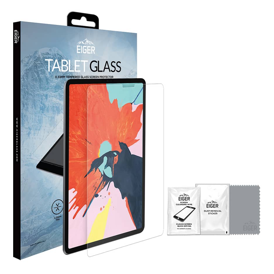 Eiger Mountain Glass 2.5D Screen Protector for Apple iPad Pro 12.9 (2018) (2020) (2021) (2022) in Clear / Transparent