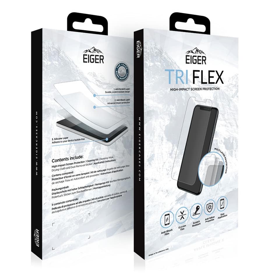 Eiger Mountain H.I.T Screen Protector (2 Pack) for Apple iPhone 11 Pro Max / XS Max in Clear