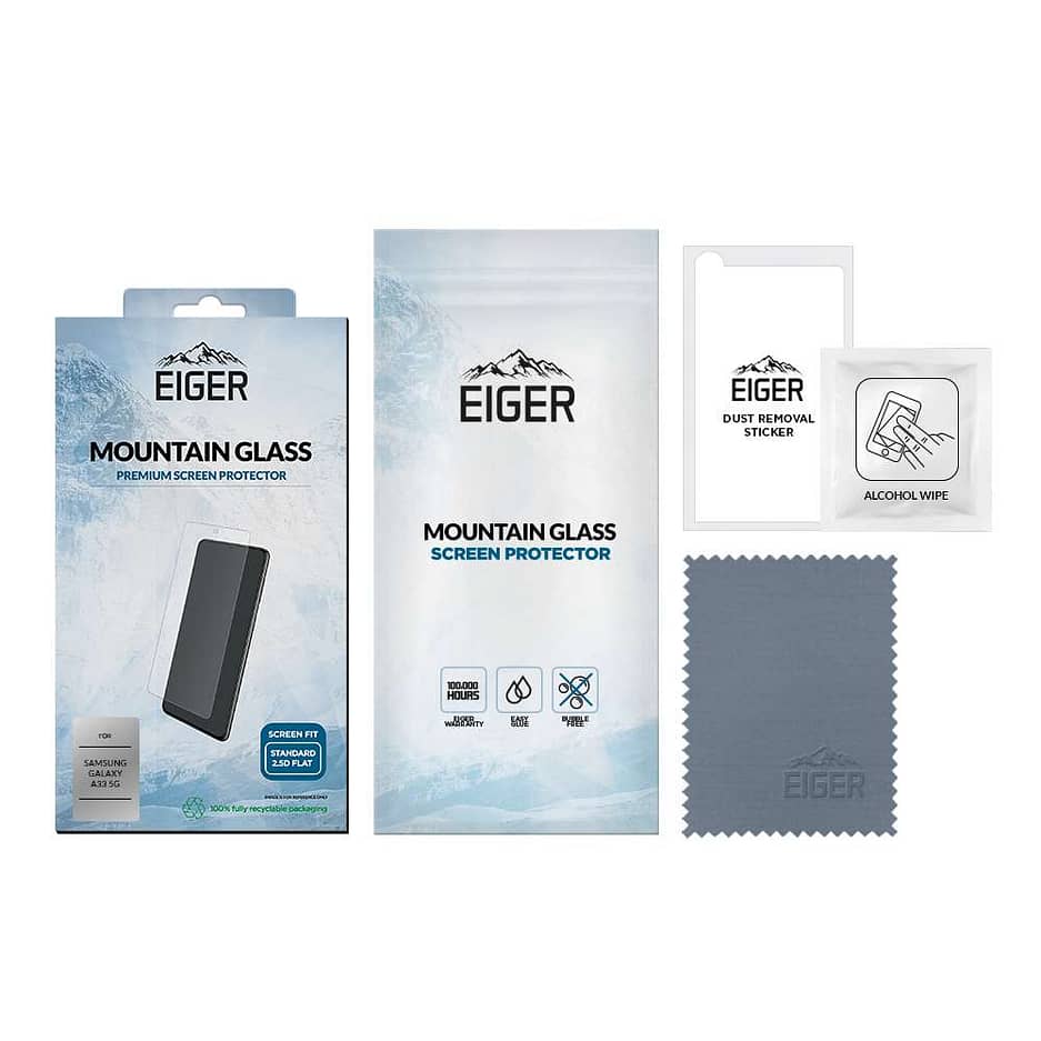 Eiger Mountain Glass 2.5D Screen Protector for Samsung Galaxy A33 5G in Clear