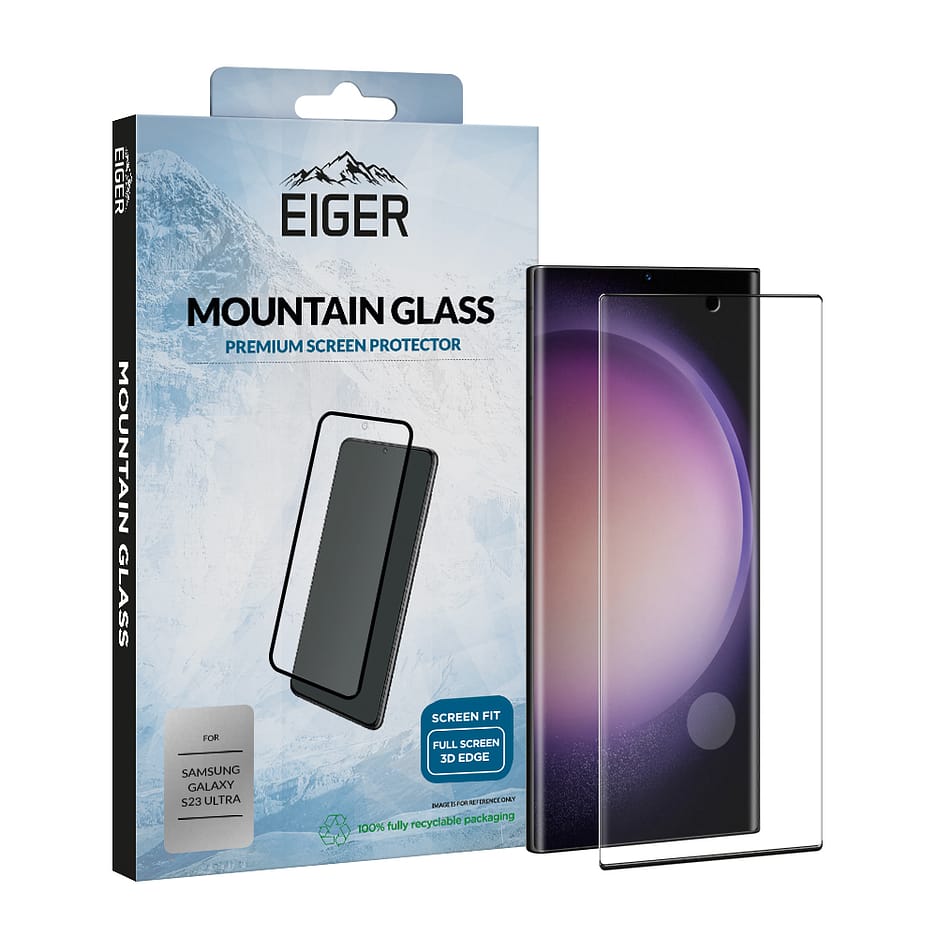 Eiger Mountain Glass 3D Screen Protector for Samsung Galaxy S23 Ultra