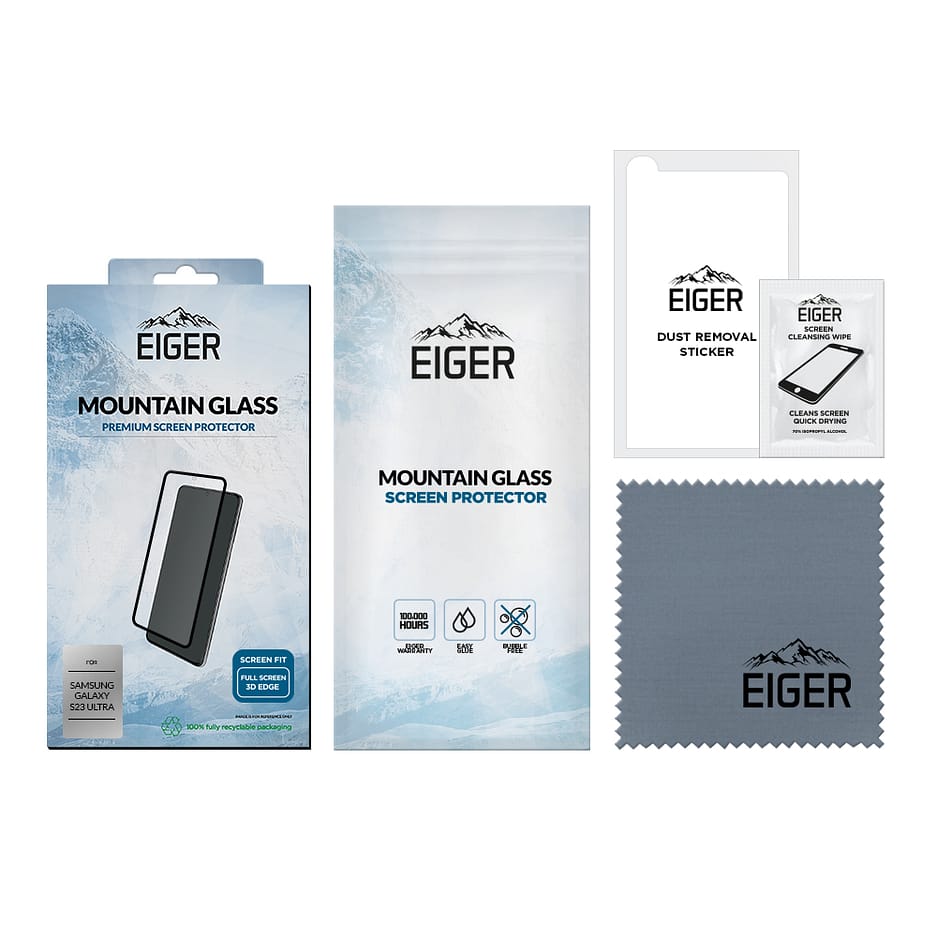 Eiger Mountain Glass 3D Screen Protector for Samsung Galaxy S23 Ultra